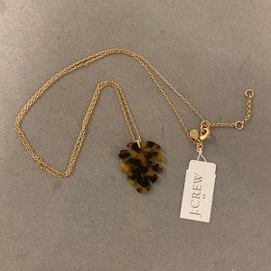 NWT JCrew Tortoise Leaf Necklace